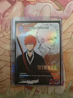Bandai Union Arena Ichigo Kurosaki UAPR/BLG-1-103 Super Pre-release Winner Promo - Image 1