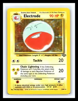 💥 ELECTRODE Holo Rare # 2/64 | FOSSIL SET | Pokemon 1999 TCG Vintage Card | - Image 1