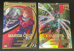 Gundam ARSENAL BASE Card LX02-083(U) LX022(P) MARIDA CRUZ KSHATRIYA Prism JAPAN - Image 1