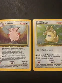 Pokemon TCG- Jungle 2 Card Holo Lot Clefable And Kangaskhan - Image 1