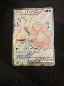 Pokemon Lillie's Clefairy EX Full Art Holo Promo SVP 195 Basic 2025 TCG Card - Image 1