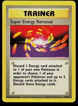 Pokemon Card - Super Energy Removal Base Set 79/102 Rare - Image 1