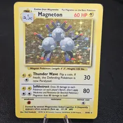 Pokemon Magneton Base Set Holo Rare 9/102 HP60 English Card Pokemon TCG - Image 1