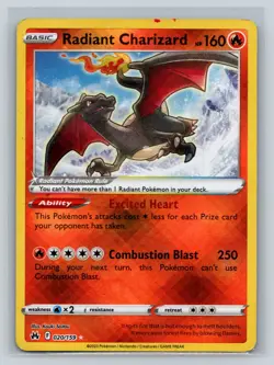 Radiant Charizard - 020/159 Crown Zenith Pokemon Card - Image 1
