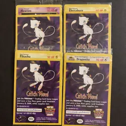 SEALED Set of 4 Black Star Promo WB Movie Pokemon Cards (Pikachu, Dragonite, +) - Image 1