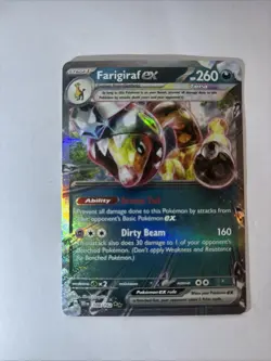 Pokemon TCG Farigiraf EX Ultra Rare Temporal Forces Card 194/162 - Image 1