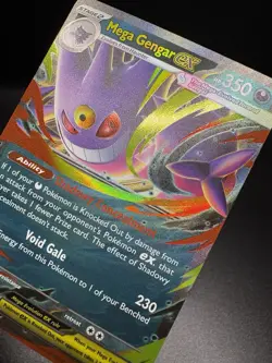 Mega Gengar ex 056/094 Phantasmal Flames Double Rare Holo Pokemon Card TCG NM - Image 1