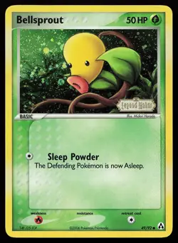 Bellsprout 49/92 Common Reverse Holo Stamped Legend Maker Pokemon Card - Image 1