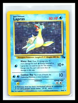 💥 LAPRAS Holo Rare # 10/62 | Fossil Set | Pokemon 1999 TCG Vintage Card | - Image 1