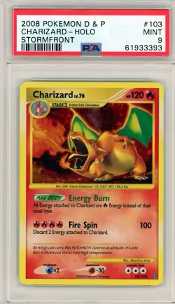 2008 Pokemon Diamond & Pearl Stormfront Charizard Holo #103 PSA 9 Mint - Image 1