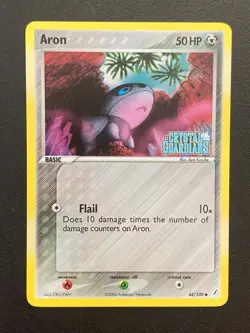 Pokemon TCG - NM/M Aron Reverse Holo 44/100 Crystal Guardians - Image 1