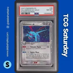 2007 POKEMON EX POWER KEEPERS #96/108 SALAMENCE EX HOLO ULTRA RARE PSA 8 - Image 1