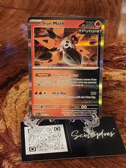 Iron Moth 028/182 - Paradox Rift - Pokemon TCG - Holo Rare - Future - NM - Image 2
