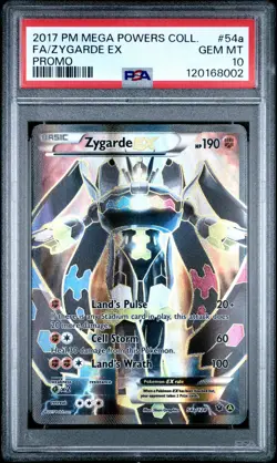 2017 POKEMON MEGA POWERS COLL PROMO #54A FULL ART/ZYGARDE EX PSA 10 - Image 1