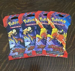 Pokemon Destined Rivals Sleeved Booster Packs LOT OF 4 - Image 1