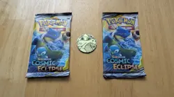 2x POKEMON SUN & MOON COSMIC ECLIPSE (2019) FACTORY SEALED BOOSTER PACKS - Image 1