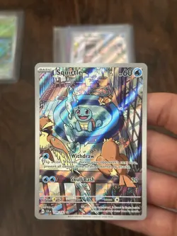 Pokemon TCG Squirtle 148/142 Stellar Crown - Holo, Illustration Rare, Full Art - Image 1