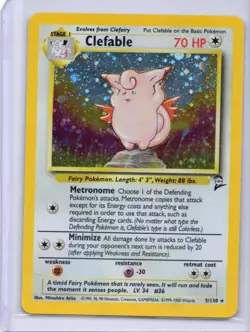 Pokemon - Clefable #005/130 - Base Set 2 - Holo Rare - MP - Image 1