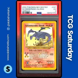 2002 POKEMON NEO DESTINY GERMAN #107/105 SHINING CHARIZARD HOLO PSA 3 - Image 1
