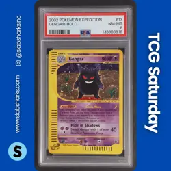 2002 POKEMON EXPEDITION SET #13/165 GENGAR HOLO RARE PSA 8 - Image 1