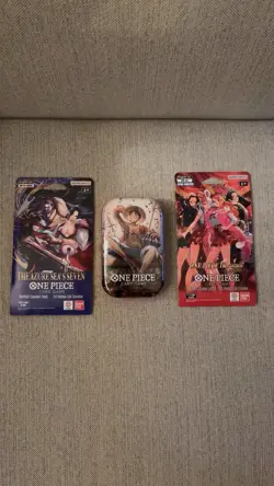 ONE PIECE TIN PACK SET VOL 2 + OP-14 EXTRA BOOSTER + EB-03 EXTRA BOOSTER PACK - Image 1