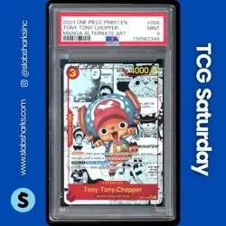 2024 ONE PIECE PRB01 ENGLISH #EB01-006 TONY TONY CHOPPER MANGA ALT ART PSA 9 - Image 1