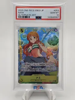 2025 One Piece JP EB03 Nami Alternate Art PSA 10 - Image 1