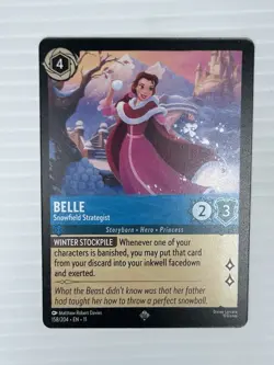 Disney Lorcana Winterspell Belle - Snowfield Strategist 158/204 NM Super Rare - Image 1