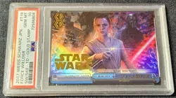 2017 Weiss Schwarz Star Wars Gold Stamp Rey Force Wielder SW S49-T19 SP PSA 10 - Image 1
