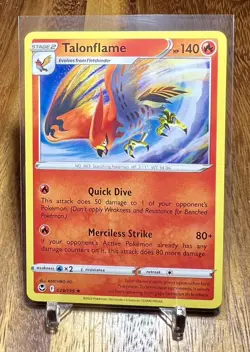 Talonflame 029/195 Rare Non Holo Silver Tempest Pokemon Card NM - Image 1