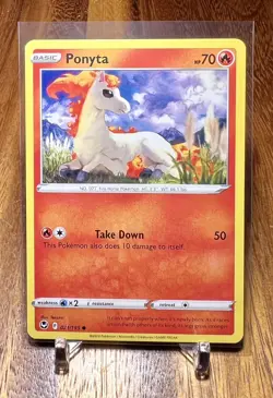 Ponyta 021/195 Non Holo Common Silver Tempest Pokemon Card NM - Image 1