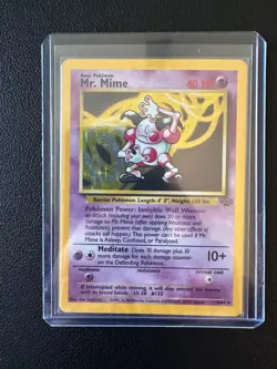 Mr. Mime Pokemon Card TCG 06/64 Jungle Set Unlimited Holo - Image 1