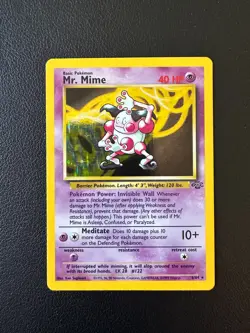 Mr. Mime Pokemon Card TCG 06/64 Jungle Set Unlimited Holo - Image 2