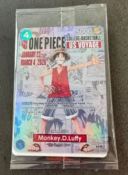 One Piece Monkey D. Luffy US Voyage Illinois Basketball Promo Card - Image 1