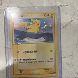Pokemon Pikachu Holo Lightning Basic Card 2007 Nintendo 12/17 English Standard - Image 1