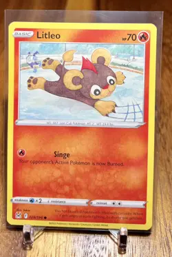 Litleo 028/196 Non Holo Common SWSH Lost Origins Pokemon Card NM - Image 1