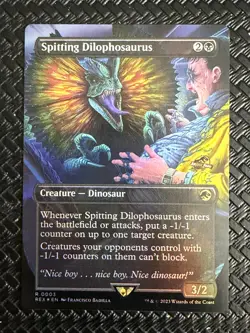 MTG English Spitting Dilophosaurus (Borderless) NM Foil 003 - Image 1
