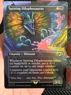 MTG English Spitting Dilophosaurus (Borderless) NM Foil 003 - Image 2