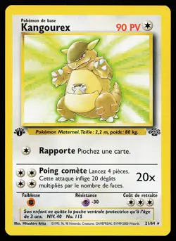 Kangaskhan (Kangourex) 21/64 Rare 1st Edition FRENCH Jungle Pokemon Card - Image 1