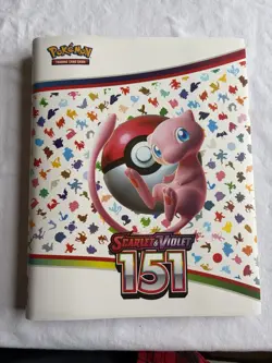 Pokemon Scarlet And Violet 151 Mew Binder Holds 360 Cards Mint Condition - Image 1