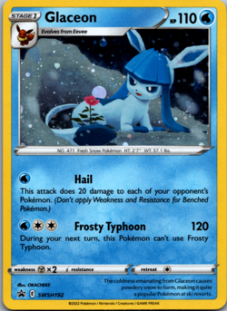 Glaceon Holo Promo SWSH: Sword & Shield Promo Cards SWSH192 NM - Image 1
