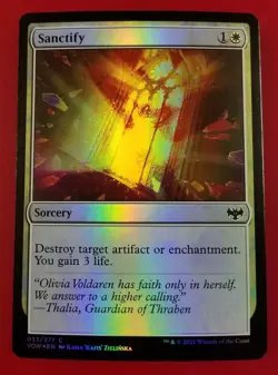 1x Sanctify | FOIL | Innistrad Crimson Vow | MTG Magic Cards - Image 1