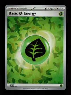 Basic Grass Energy (Cracked Ice Holo) 009 SVE: Scarlet & Violet Pokemon Card - Image 1