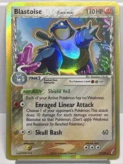 Blastoise 2/100 Crystal Guardians Delta Species Pokemon Card 2006. NM- - Image 1