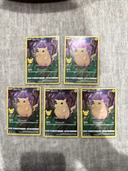Pokemon Pikachu TCG Celebrations Card 005/025 5 Card Lot - Image 1