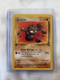 1st Edition - Pokemon TCG Geodude 47/62 Fossil 1st Edition Regular Common Card - Image 1