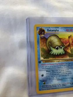 Pokemon TCG Omanyte Card 52/62 Fossil, 1st Edition, Regular - Image 2