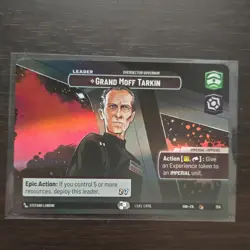 Star Wars Unlimited Grand Moff Tarkin-oversector governor Character Card #258 - Image 3