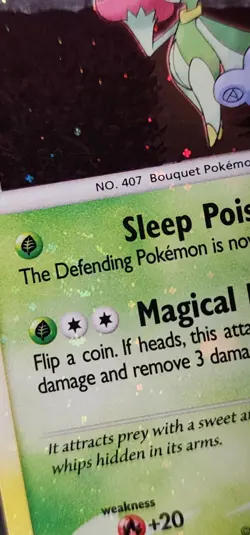Roserade 17/132 Secret Wonders HOLO BLEED ERROR Pokemon Card Swirl - Image 3