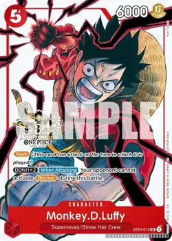 Monkey.D.Luffy - ST01-012 (3rd Anniversary Tournament 3 Brothers Pack) [OP13 ... - Image 1